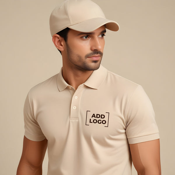 Beige Polo Customize T-Shirt